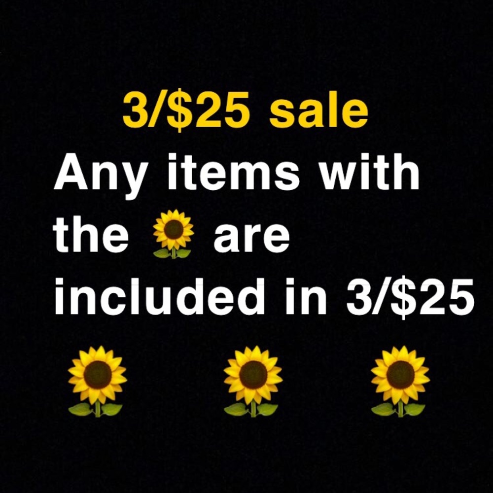 3/$25 sale